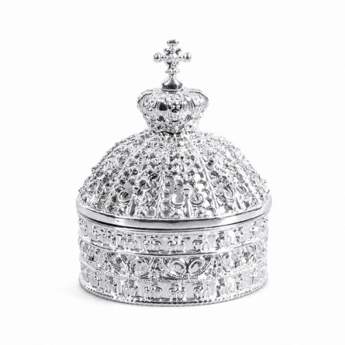 IT SZKATUŁKA/LAWABO ŚR. 8CM  SREBRNA