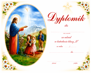 DYPLOMIK KL.O nr 1 -Pan Jezus z Duchem św.
