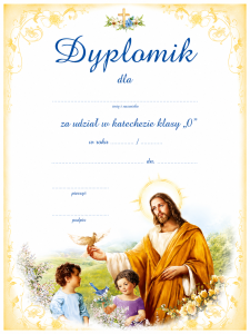 DYPLOMIK KL.O nr 6 - ptaszek na ręku Pana Jezusa