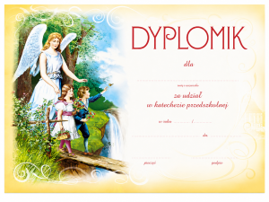DYPLOMIK PRZEDSZKOLE nr 12 - Anioł Stróż z dziećmi na kładce