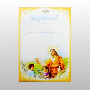 DYPLOMIK PRZEDSZKOLE nr 6 - ptaszek na ręku Pana Jezusa