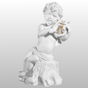 ANIOŁEK Z HARFĄ 42CM BIAŁY (914)