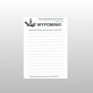 WYPOMINKI MAŁE A6 100 SZT  .