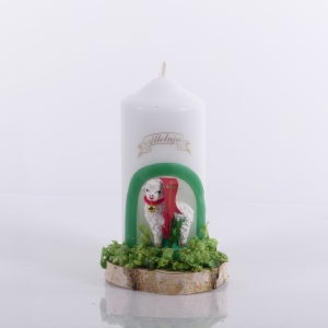 ŚWIECA WIELKANOCNA ŚWIATŁOWÓD - BARANEK 16 CM