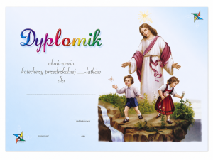 DYPLOMIK "LATKI" NR 1 -ANIOŁ STRÓŻ, DZIECI NAD PRZEPAŚCIĄ