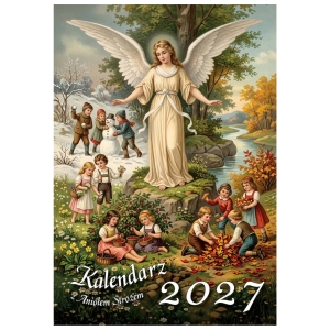 KALENDARZ A4 ANIELSKI -SZYTY .