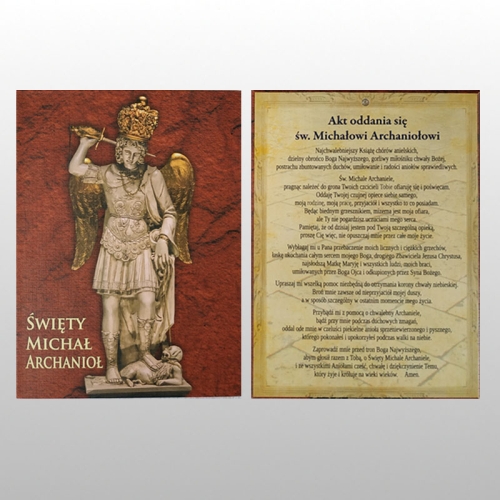 OBRAZ A5 MICHAŁ ARCHANIOŁ TW zwykła - AKT ODDANIA SIĘ ŚW. MICHAŁOWI ARCHANIOŁOWI