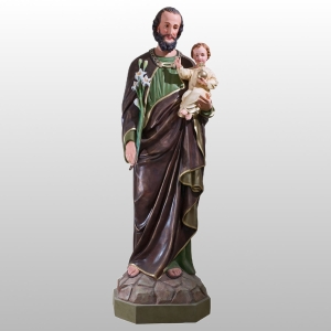 ŚW. JÓZEF OPIEKUN (Z DZIECIĄTKIEM I LILIJKĄ) 160CM KOLOR (750)