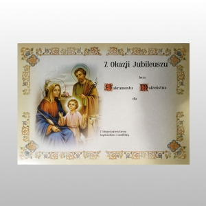 PAMIĄTKA JUBILEUSZU SAKRAMENTU MAŁŻEŃSTWA A4 NR40
