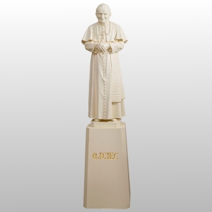 FIGURA OJCA ŚW. JANA PAWŁA II na postumencie 195CM ECRU (630)