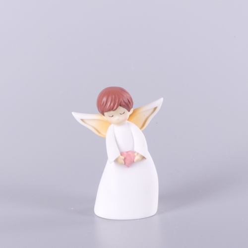 ANIOŁ BIAŁY - SERCE, 10cm