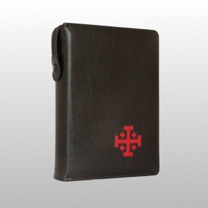 ETUI NA BIBLIA JEROZOL. SKAJ, DUŻE CZARNA, HAFT