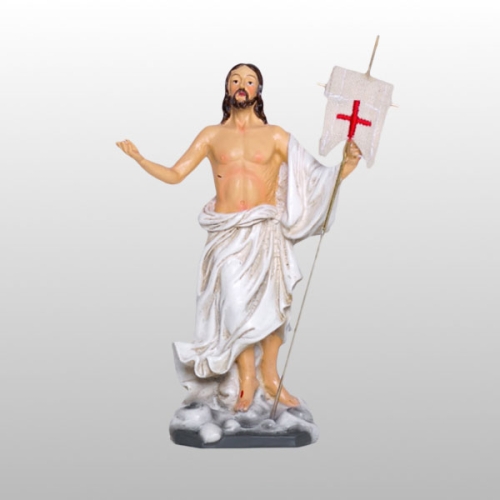 FIGURKA JEZUS ZMARTWYCHWSTAŁY BIAŁA SZATA 14CM