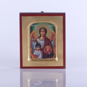 IKONA ANIOŁ STRÓŻ Z CHŁOPCEM 10x12,5 CM