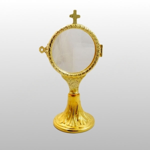 MINI MONSTRANCJA,  wys. 18 cm, śr.luny 6,9  cm