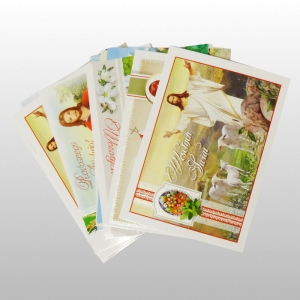 WIELKANOCNA POCZTÓWKA KOMPLET: 50szt