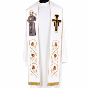 STUŁA HAFTOWANA ŚW. FRANCISZEK / KRZYŻ SAN DAMIANO