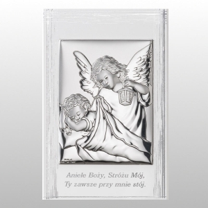 PANEL ANIOŁ Z LATARENKĄ BIAŁY MODLITWA 11,5x17,5