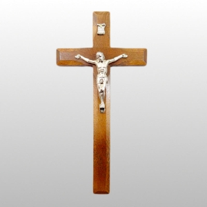 KRZYŻYK WISZĄCY DREWNIANY K-28x13.5 CIEMNY BRĄZ SZEROKI