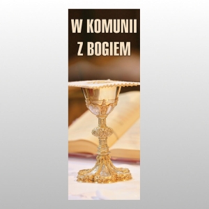 BANER DRUK NA MATERIALE 0,75 X 2,0 m - KOMUNIA 13