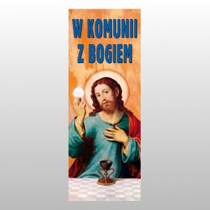 BANER DRUK NA MATERIALE 0,75 X 2,0 m - KOMUNIA 14