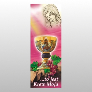 BANER DRUK NA MATERIALE 0,75 X 2,0 m - KOMUNIA 7 Dziewczynka