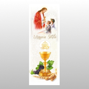 BANER DRUK NA MATERIALE 0,75 X 2,0 m - KOMUNIA 20