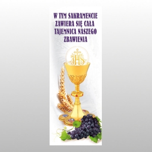 BANER DRUK NA MATERIALE 0,75 X 2,0 m - KOMUNIA 21