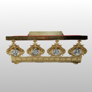 PULPIT NA MSZAŁ - ZDOBIONY, Z SYMBOLAMI CZTERECH EWANGELISTÓW (35096)