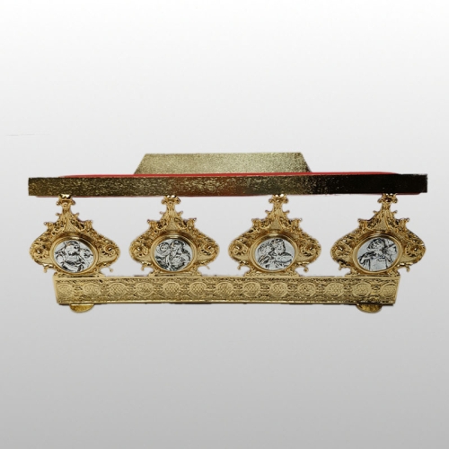 PULPIT NA MSZAŁ - ZDOBIONY, Z SYMBOLAMI CZTERECH EWANGELISTÓW (35096)