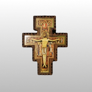 KRZYŻ FRANCISZKAŃSKI DREWNO 15CM