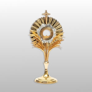 MONSTRANCJA WYS.63CM - KŁOSY, ZŁOCONA