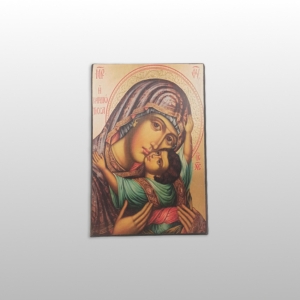 OBRAZ NA DESCE-IKONA, MATKA BOŻA UMILENIE (AUREOLA WZOREK), 21,5CM x 15CM
