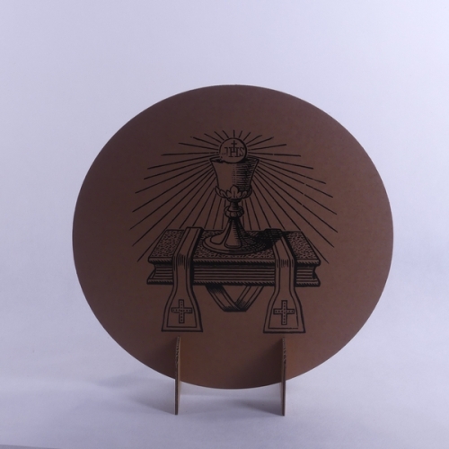 OZDOBA KOŁO KIELICH CZARNY - TEKTURA EKO 50cm