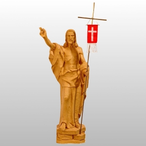 CHRYSTUS ZMARTWYCHWSTAŁY 70CM DREWNO (224)