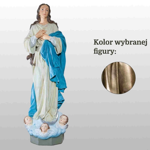 MATKA BOŻA Z ANIOŁKAMI 130CM ZŁOTY (430)