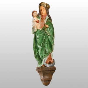 MATKA BOŻA Z DZIECIĄTKIEM - PŁASKORZEŹBA 38CM KOLOR (469)