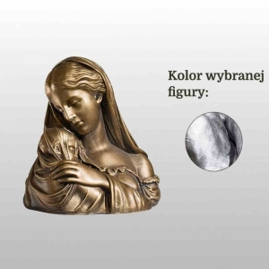 MATKA BOŻA Z DZIECIĄTKIEM - POPIERSIE 27CM SREBRNY (470)
