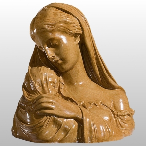MATKA BOŻA Z DZIECIĄTKIEM - POPIERSIE 27CM KOLOR DREWNO (470)