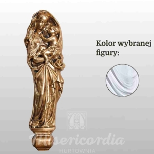 MATKA BOŻA Z DZIECIĄTKIEM - PŁASKORZEŹBA 41CM BIAŁY (471)