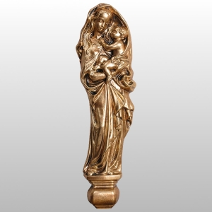 MATKA BOŻA Z DZIECIĄTKIEM - PŁASKORZEŹBA 41CM WŁOSKIE ZŁOTO (471)