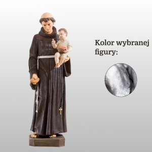 ŚW. ANTONI Z PADWY Z CHLEBEM 110CM SREBRNY (701)