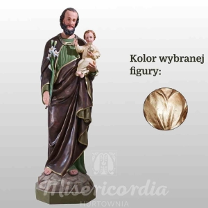 ŚW. JÓZEF OPIEKUN (Z DZIECIĄTKIEM I LILIJKĄ) 160CM WŁOSKIE ZŁOTO (750)