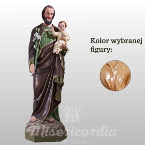 ŚW. JÓZEF OPIEKUN (Z DZIECIĄTKIEM I LILIJKĄ) 160CM DREWNO (750)