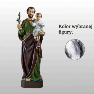 ŚW. JÓZEF OPIEKUN (Z DZIECIĄTKIEM I LILIJKĄ) 155CM SREBRNY (751)