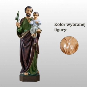ŚW. JÓZEF OPIEKUN (Z DZIECIĄTKIEM I LILIJKĄ) 155CM DREWNO (751)