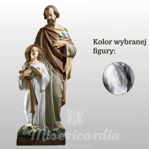 ŚW. JÓZEF OPIEKUN (Z JEZUSEM STOJĄCYM I LILIJKĄ) 150CM SREBRNY (752)