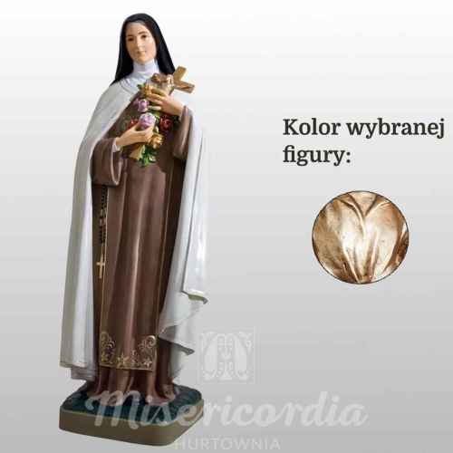 ŚW. TERESA OD DZIECIĄTKA JEZUS 150CM WŁOSKIE ZŁOTO (850)