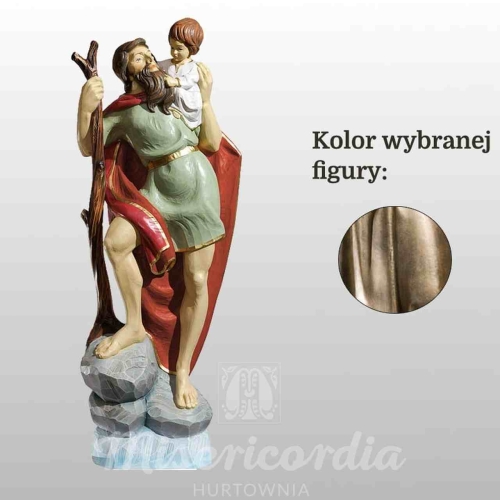 ŚW. KRZYSZTOF 82CM ZŁOTY (889)