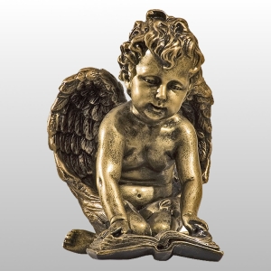 ANIOŁEK KLĘCZĄCY Z KSIĄŻKĄ 23CM ZŁOTY (933)
